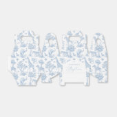 Toile de Jouy Safari Tiere staubige blaue Taufe Geschenkschachtel (Ungefaltet)