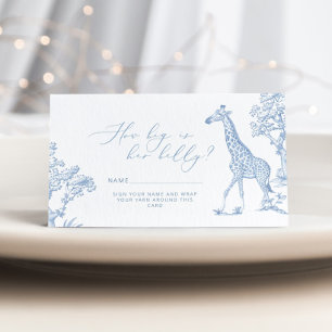 Toile de jouy Safari Wie dick ist Mamas Bauch Begleitkarte