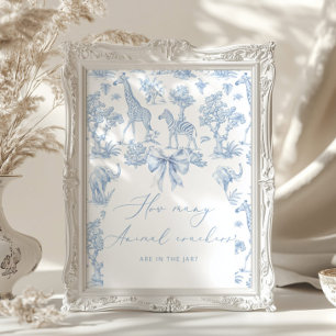 Toile de Jouy Safari Wie viele Tierrauschen Poster