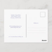 Toile de jouy Save the Date Postkarte (Rückseite)