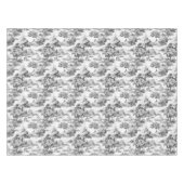 Toile de jouy, schwarz-weiß, Porzellan, Tischdecke (Vorderseite (Horizontal))