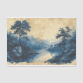 Toile de Jouy - Stillwasserlandschaft Seidenpapier (Vorderseite)