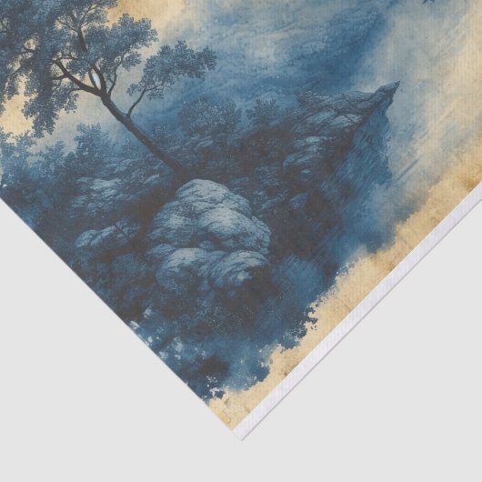 Toile de Jouy - Stillwasserlandschaft Seidenpapier (Ausschnitt)