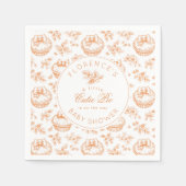 Toile de Jouy Süsse Pie Gender-neutral Vielen Dank Serviette (Vorderseite)