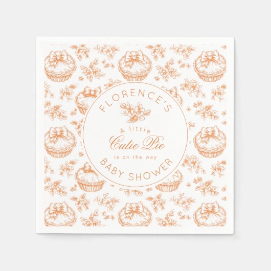 Toile de Jouy Süsse Pie Gender-neutral Vielen Dank Serviette (Vorderseite)