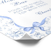 Toile De Jouy Teddy Bear Baby Shower Mama-osa Bar Poster (Ecke)