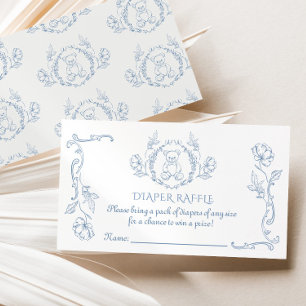 Toile de jouy teddy trägt Vintage Windelraffinerie Begleitkarte