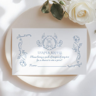 Toile de jouy teddy trägt Vintage Windelraffinerie Begleitkarte