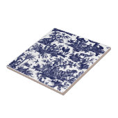 Toile de Jouy vier Teile des blauen Musters der We Fliese (Seite)