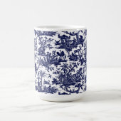Toile de Jouy vier Teile des blauen Musters der We Kaffeetasse (Mittel)