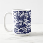 Toile de Jouy vier Teile des blauen Musters der We Kaffeetasse (Links)