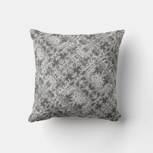 Toile de jouy Vintag Illustration Kissen (Rückseite)