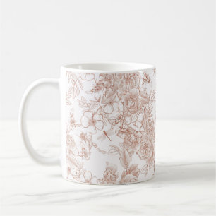 Toile-De-Jouy Vintage Französisches Muster Hochzei Kaffeetasse