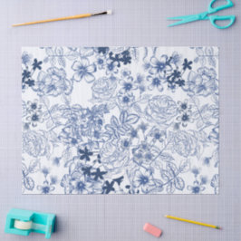 Toile-De-Jouy Vintage Französisches Muster Seidenpapier