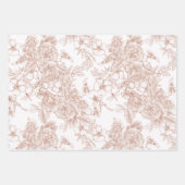 Toile-De-Jouy Vintage French Pattern Geschenkpapier Set (Vorderseite 3)