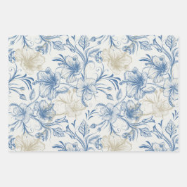 Toile-De-Jouy Vintage French Pattern Geschenkpapier Set