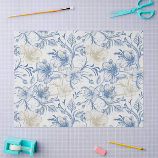 Toile-De-Jouy Vintage French Pattern Seidenpapier (Basteln)