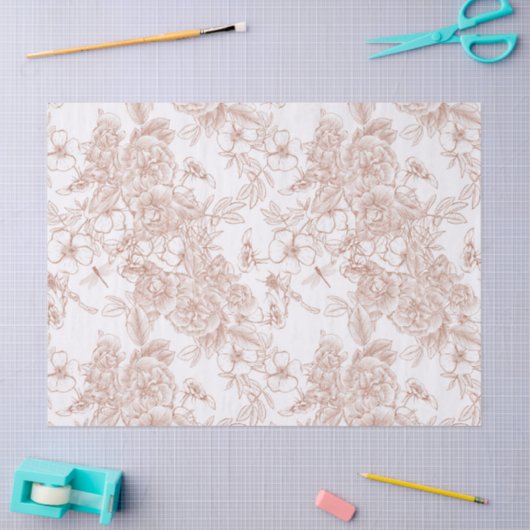 Toile-De-Jouy Vintage French Pattern Seidenpapier (Basteln)