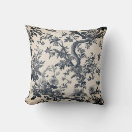 Toile de jouy Vintager Muttertag Blumenstrauß Kissen