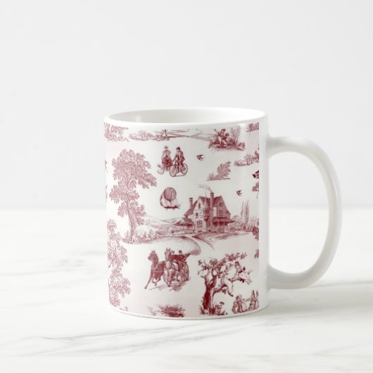 Toile De Jouy - Vintager Nachmittag Kaffeetasse (Rechts)