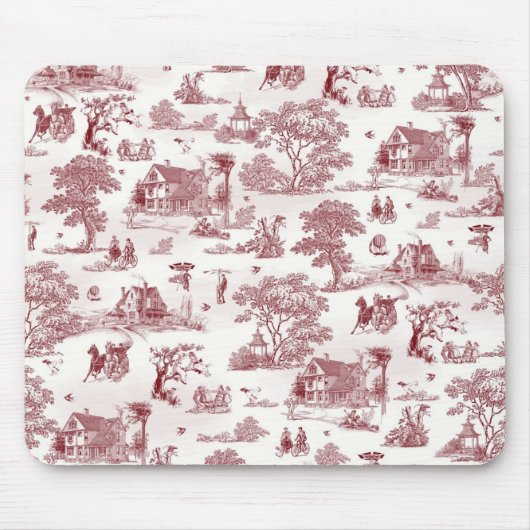 Toile De Jouy - Vintager Nachmittag Mousepad (Vorne)