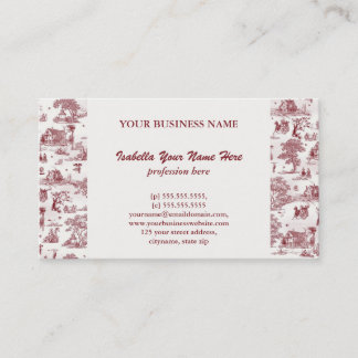 Toile De Jouy - Vintager Nachmittag Visitenkarte