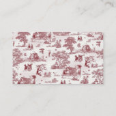 Toile De Jouy - Vintager Nachmittag Visitenkarte (Rückseite)