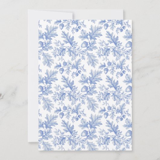 Toile De Jouy Woodland Babydusche Einladung (Rückseite)