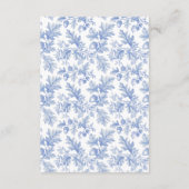 Toile De Jouy Woodland Diapper Raffle Begleitkarte (Rückseite)