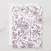 Toile De Joy Pflaumenhochzeit  Einladung (Rückseite)