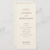 Toile de Romance Wedding Programm (Vorne/Hinten)