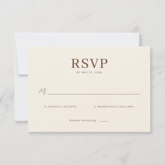 Toile de Romance Wedding RSVP Karte (Vorderseite)