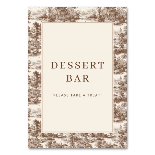 Toile de Romance Wedding Tischnummer (Vorderseite)