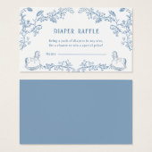 Toile Diaper Raffle Baby Shower Enclosure card (Vorne & Hinten)
