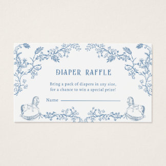 Toile Diaper Raffle Baby Shower Enclosure card