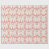 Toile Du Jouy in French Strip und Pink Coral Geschenkpapier (Flach)