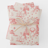 Toile Du Jouy Wrapping Paper Flat Sheet Set 3 Geschenkpapier Set (Beispiel)