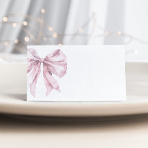 Toile Dusty Pink French Bow Brautparty Platzkarte