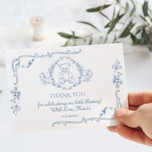 Toile Eleganframe Teddy bear Danke