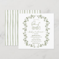 Toile Floral Baby Dusche Waschmaschine Green Baby 