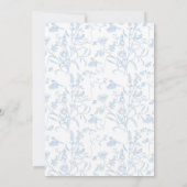 Toile Floral Brautparty Einladung (Rückseite)