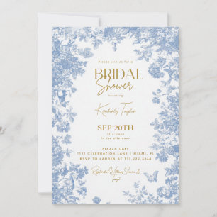 Toile Floral Brautparty Einladung