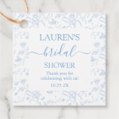 Toile Floral Brautparty Geschenkanhänger (Vorderseite)