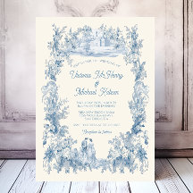 Toile Floral chateau Wedding