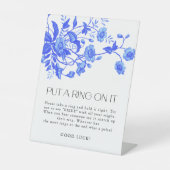 Toile Floral Klingeln auf Brautparty Games Sockelschild (Vorderseite)