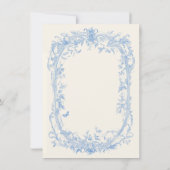 Toile Floral love birds Wedding Einladung (Rückseite)