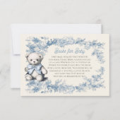 Toile Floral Teddy Bear Books for Baby Einladung (Vorderseite)