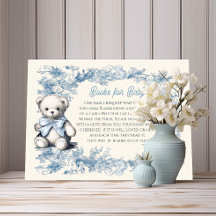 Toile Floral Teddy Bear Books for Baby