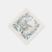 Toile Floral Teddy Bear Carriage Baby Dusche Serviette (Ecke)