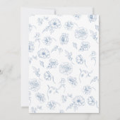 Toile Floral Whimsical Garden Brautparty Einladung (Rückseite)